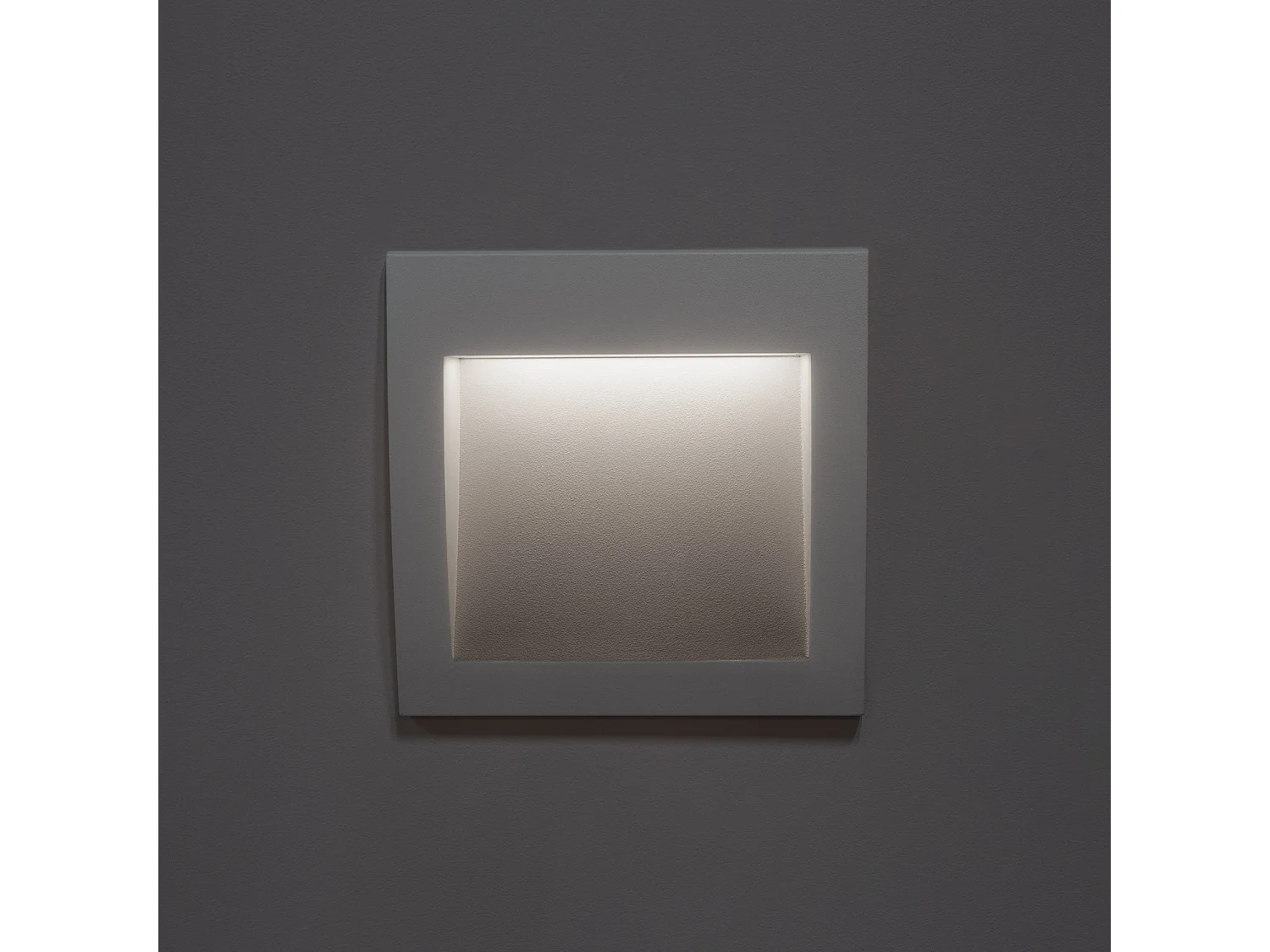 Segnapasso per Esterno LED 4W Incasso Parete Quadrato Bianco Natt 4000K Bianco Naturale