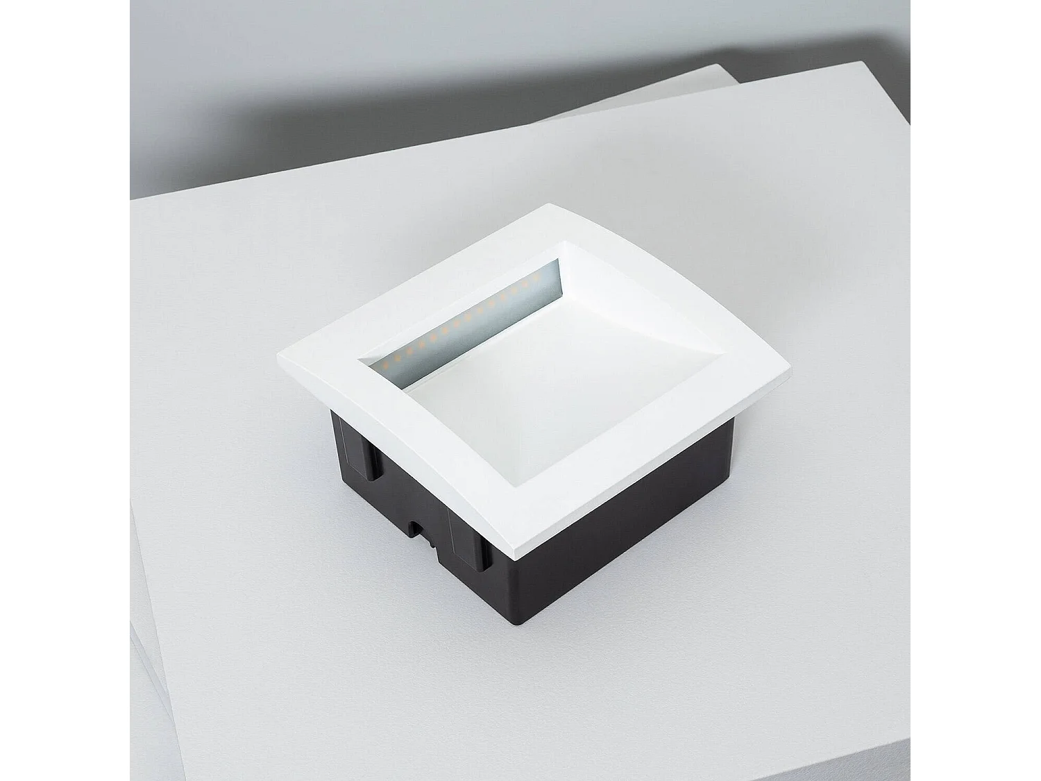 Segnapasso per Esterno LED 4W Incasso Parete Quadrato Bianco Natt 4000K Bianco Naturale
