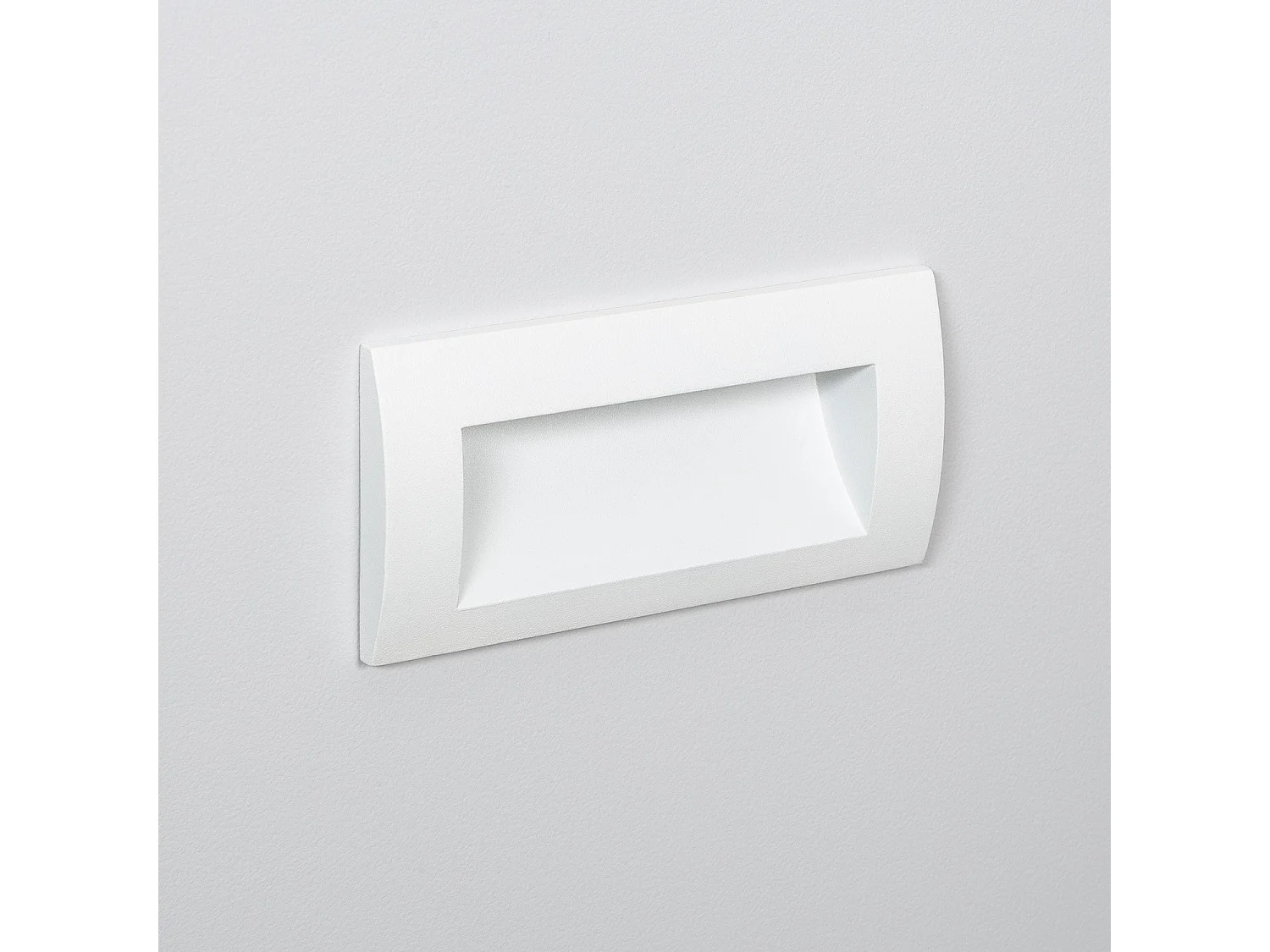 Balise LED Extérieure 4W Encastrable au Mur Rectangulaire Edulis Blanche 4000K Blanc neutre