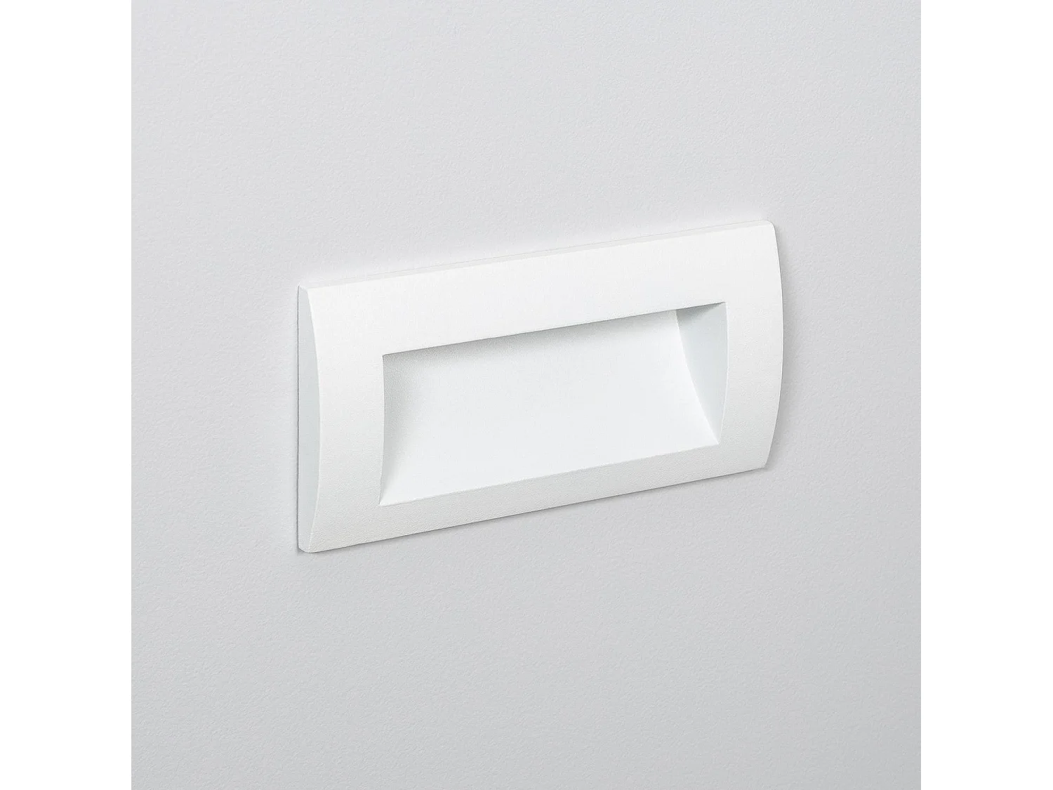 Balise LED Extérieure 4W Encastrable au Mur Rectangulaire Edulis Blanche 4000K Blanc neutre