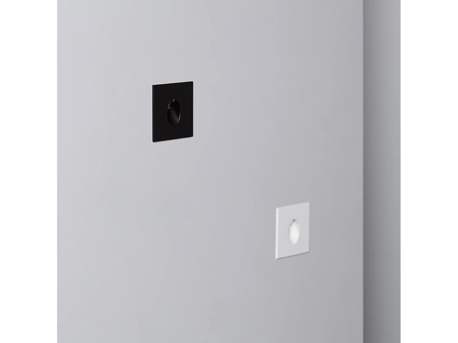 Segnapasso LED da Incasso a Parete Quadrato Bianco Adam 3000K Bianco Caldo