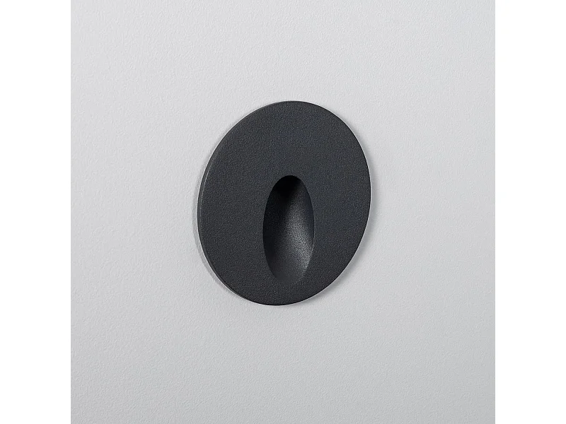 Baliza Exterior LED 3W Empotrable Pared Circular Gris Boiler 4000K Blanco Neutro