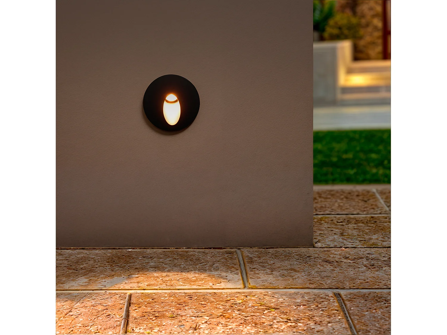 Baliza Exterior LED 3W Empotrable Pared Circular Gris Boiler 4000K Blanco Neutro