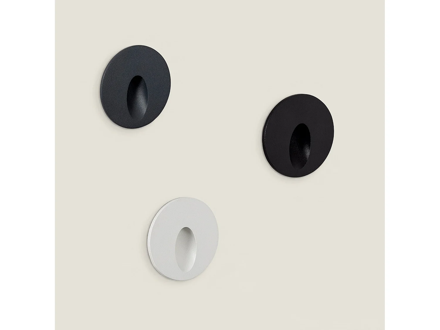 Balise Extérieure Murale LED Encastrable 3W Ronde en Aluminium Boiler Grise  4000K Blanc neutre