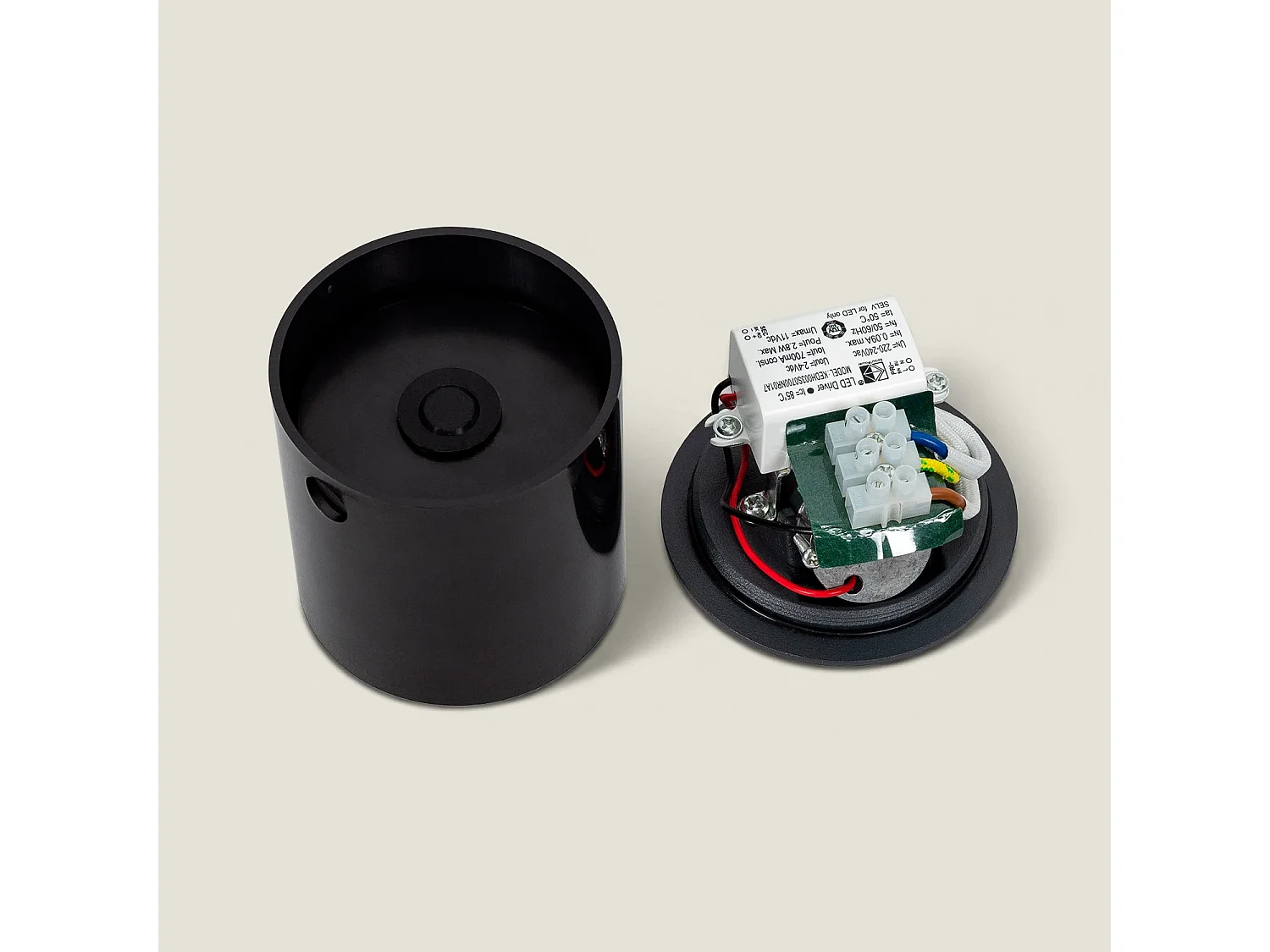 Balise Extérieure Murale LED Encastrable 3W Ronde en Aluminium Boiler Grise  4000K Blanc neutre