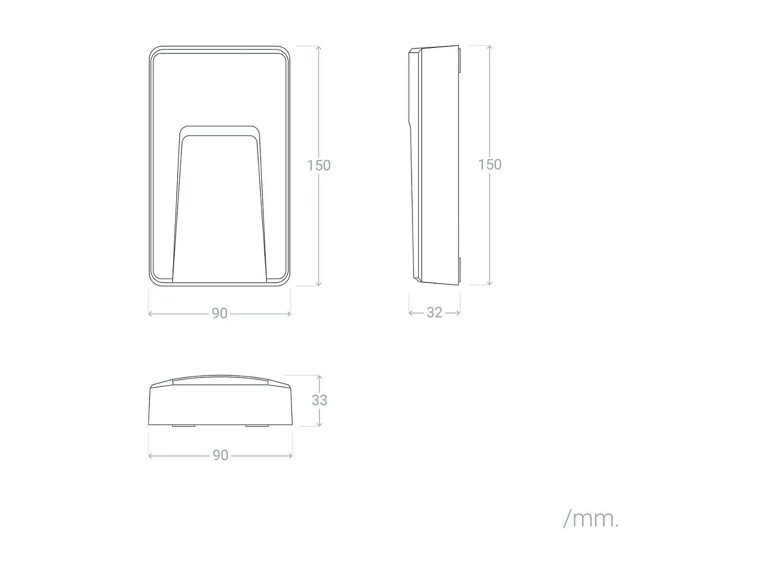 Balise LED Extérieure 3W En Saillie au Mur Rectangulaire Nilsa Blanche 4000K Blanc neutre