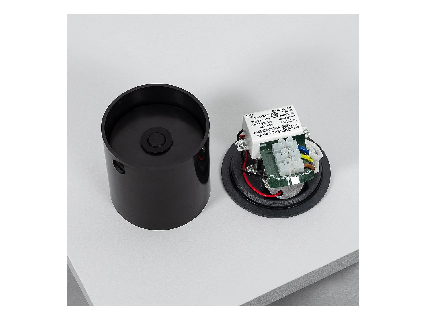 Balise Extérieure Murale LED Encastrable 3W Ronde Boiler Grise  2700K Blanc chaud