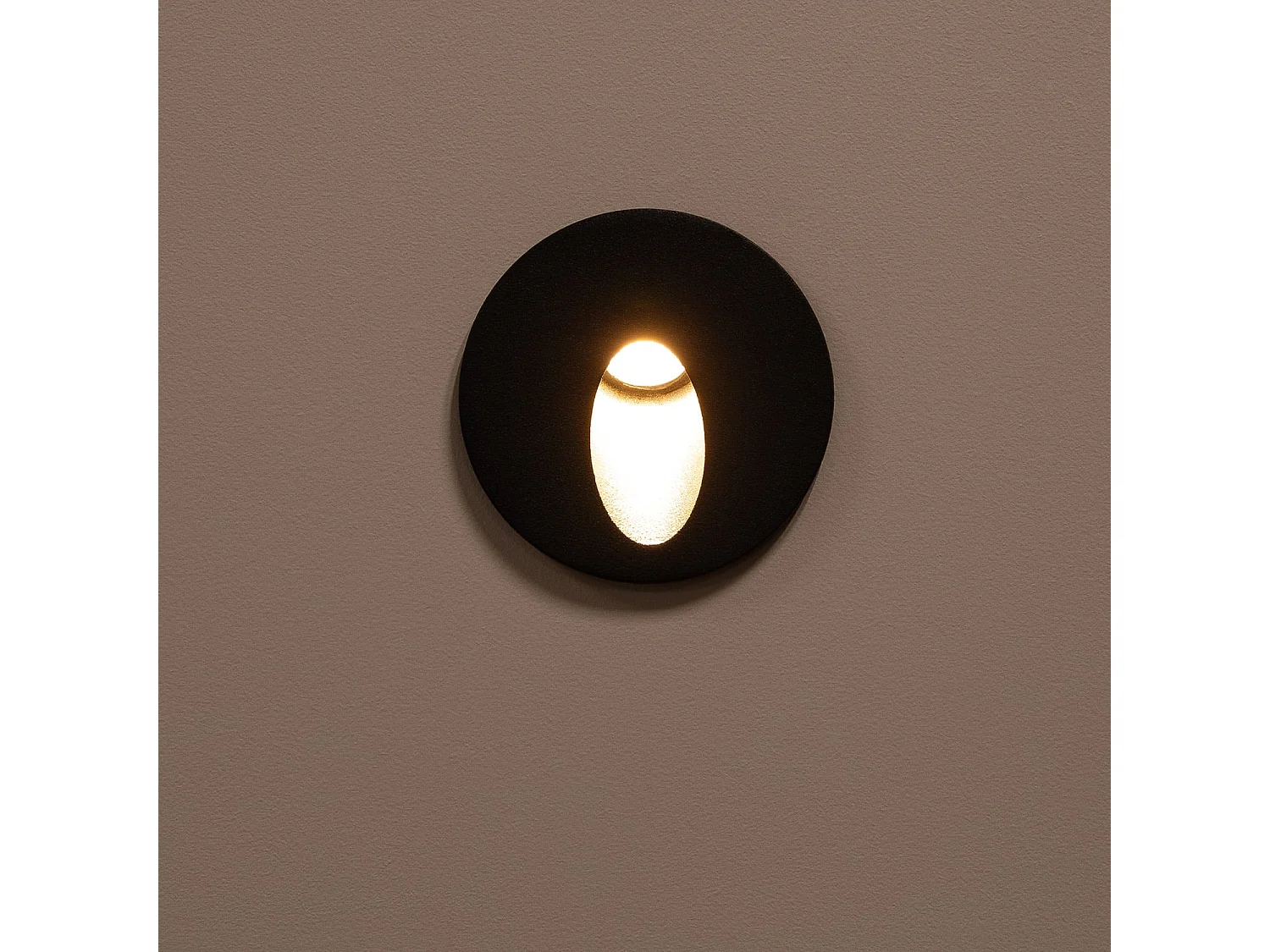 Balise Extérieure Murale LED Encastrable 3W Ronde Boiler Grise  2700K Blanc chaud