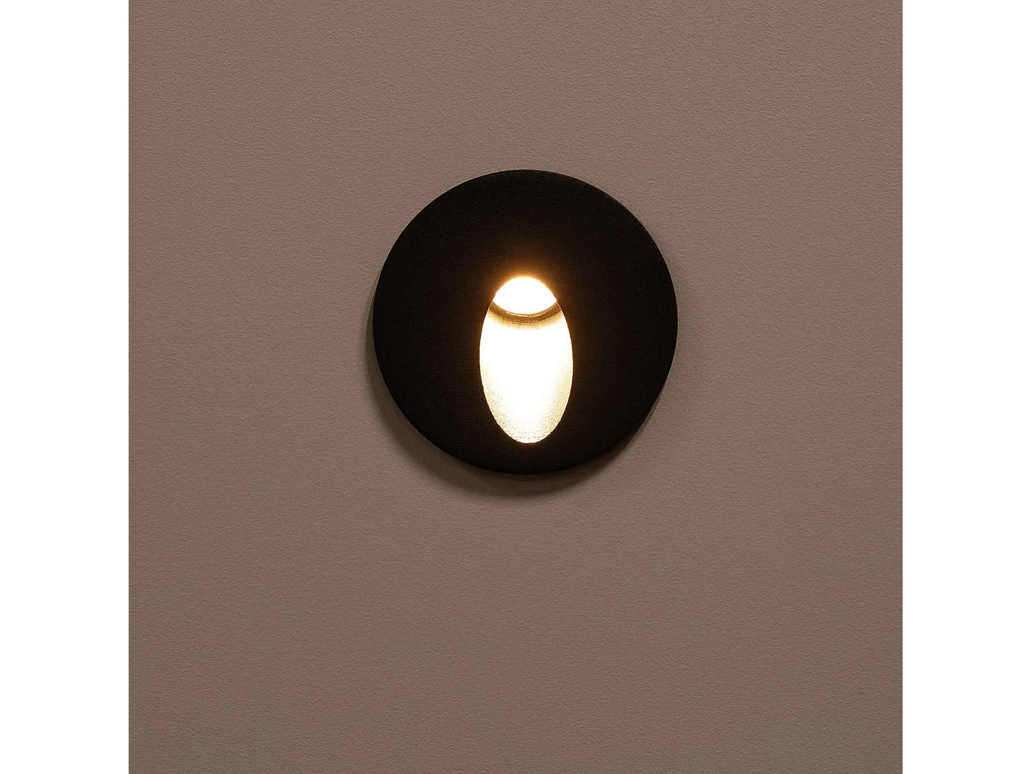 Balise Extérieure Murale LED Encastrable 3W Ronde Boiler Grise  2700K Blanc chaud