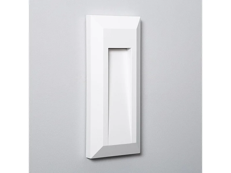 Baliza Exterior LED Superficie Pared Rectangular Blanco Edulis 4000K Blanco Neutro