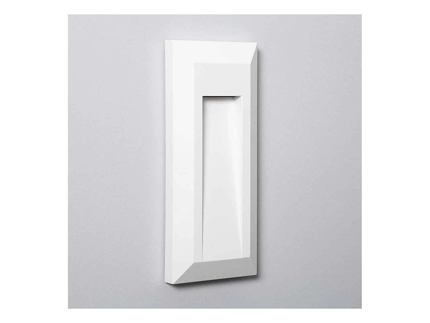 Baliza Exterior LED Superficie Pared Rectangular Blanco Edulis 4000K Blanco Neutro