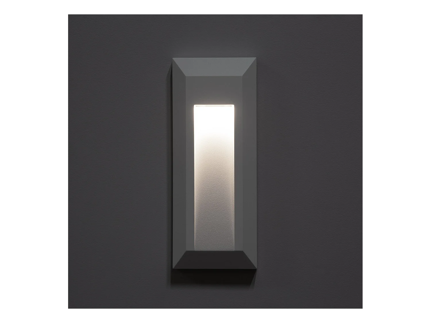 Baliza Exterior LED Superficie Pared Rectangular Blanco Edulis 4000K Blanco Neutro