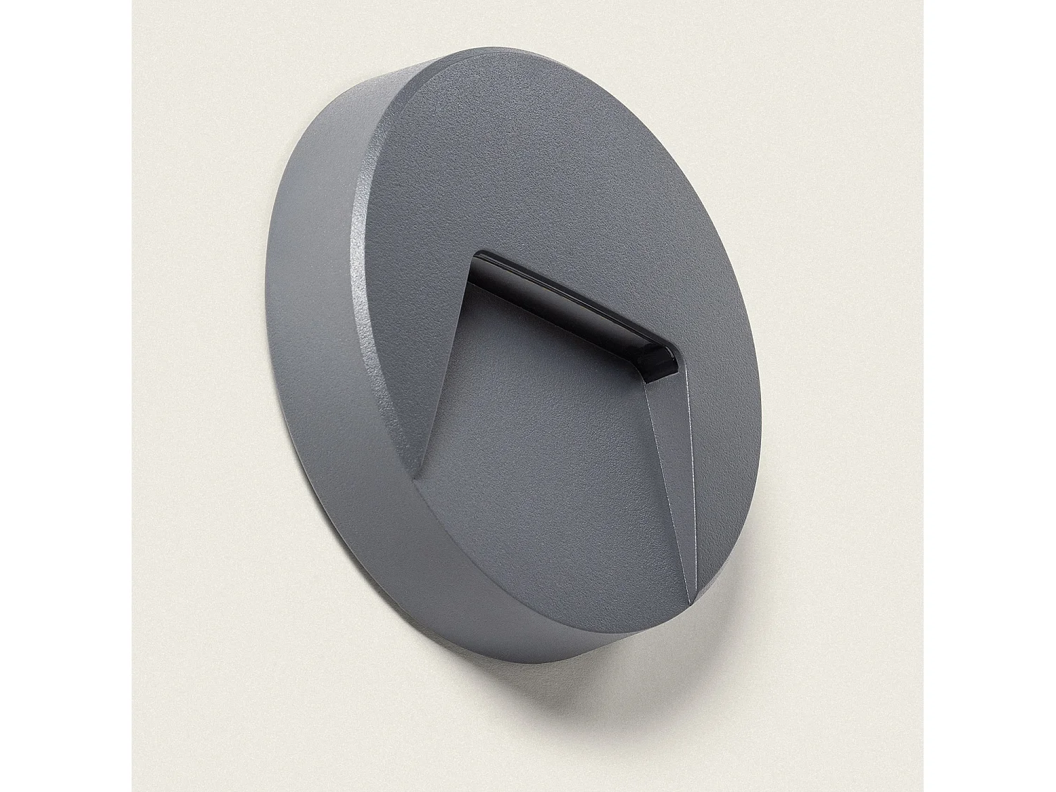 Balise LED Extérieure 3W En Saillie au Mur Ronde Nilsa Anthracite 4000K Blanc neutre