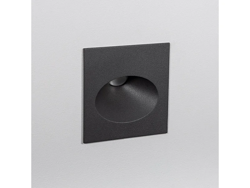 Baliza Exterior LED 3W Empotrable Pared Cuadrado Gris Coney 4000K Blanco Neutro