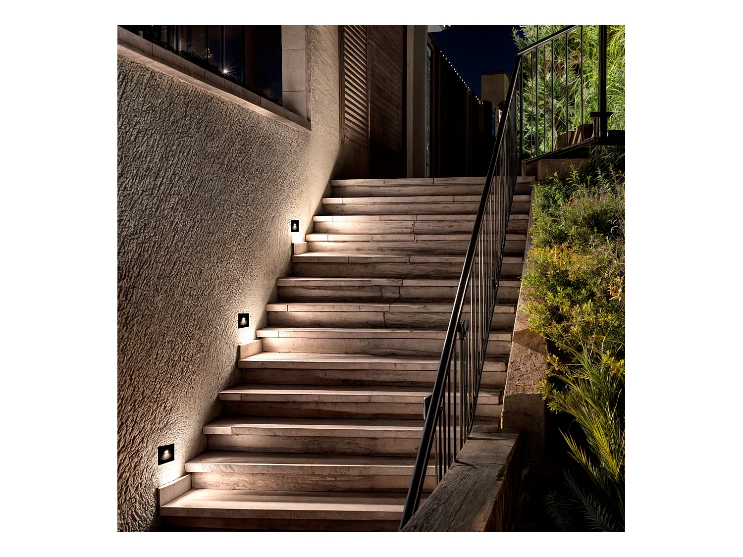 Balise Extérieure Murale LED Encastrable 3W Coney Grise  4000K Blanc neutre