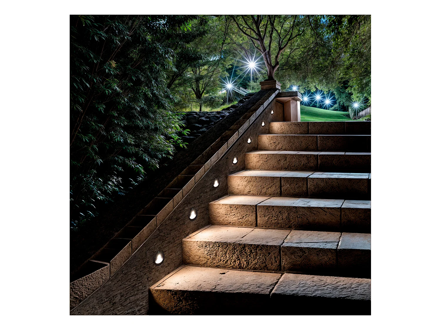 Balise Extérieure Murale LED Encastrable 3W Coney Grise  4000K Blanc neutre