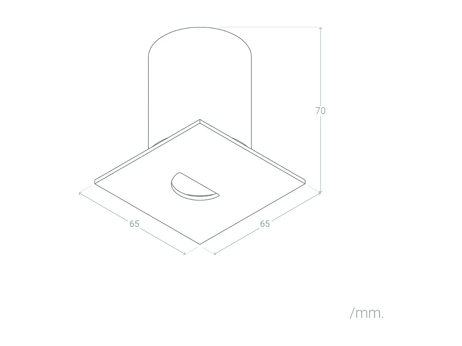 Balise LED Extérieure 2W Encastrable au Mur Carrée Guell Noire  4000K Blanc neutre