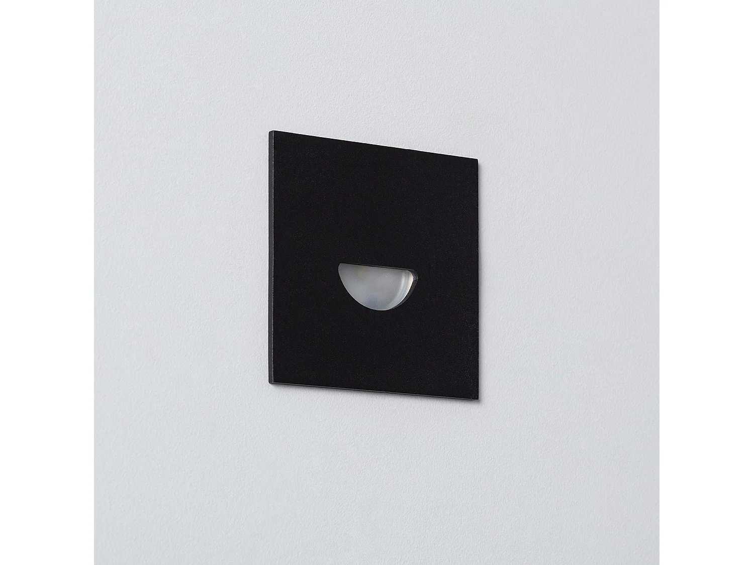 Balise Murale Extérieure LED 2W Encastrable Aluminium Carrée Noire Guell 4000K Blanc neutre