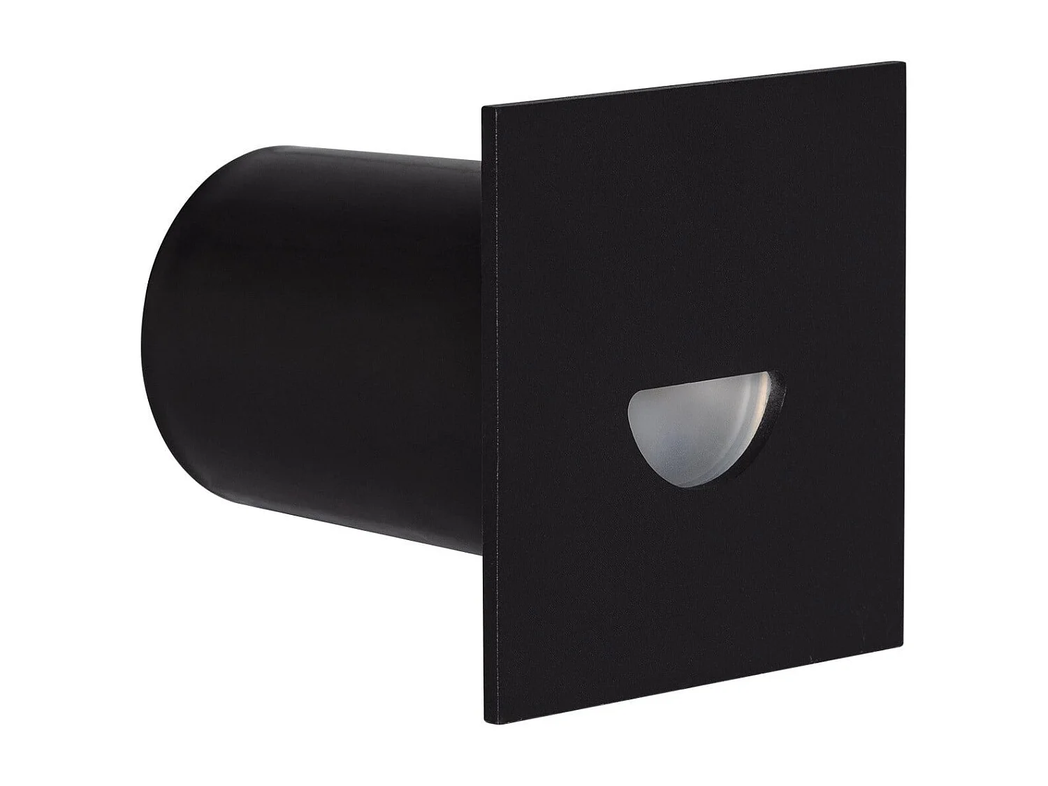Balise Murale Extérieure LED 2W Encastrable Aluminium Carrée Noire Guell 4000K Blanc neutre