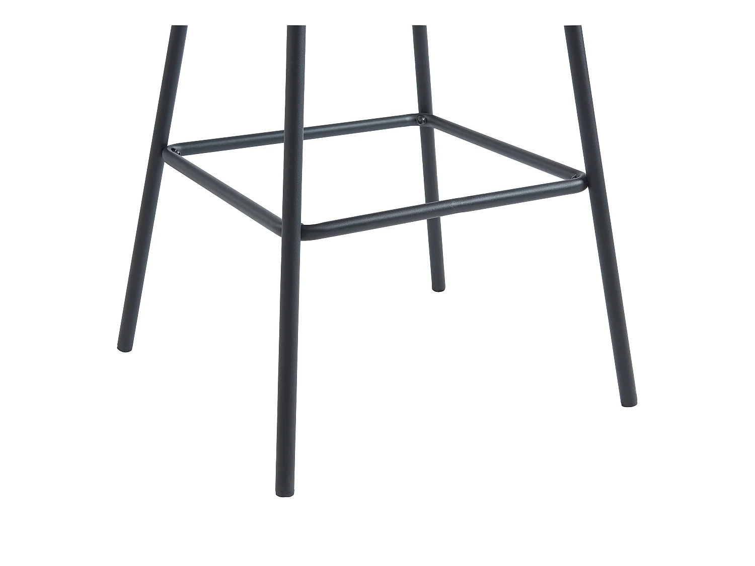 Conjunto de 2 taburetes de bar de felpa y metal - Negro - SENORASE