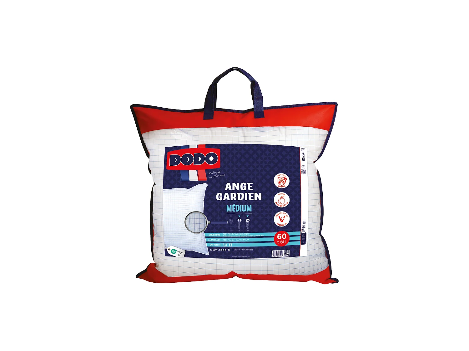 Set DODO dekbed 140 x 200 cm + 1 hoofdkussen 60 x 60 cm - Totale bescherming tegen huismijt - ANGE GARDIEN