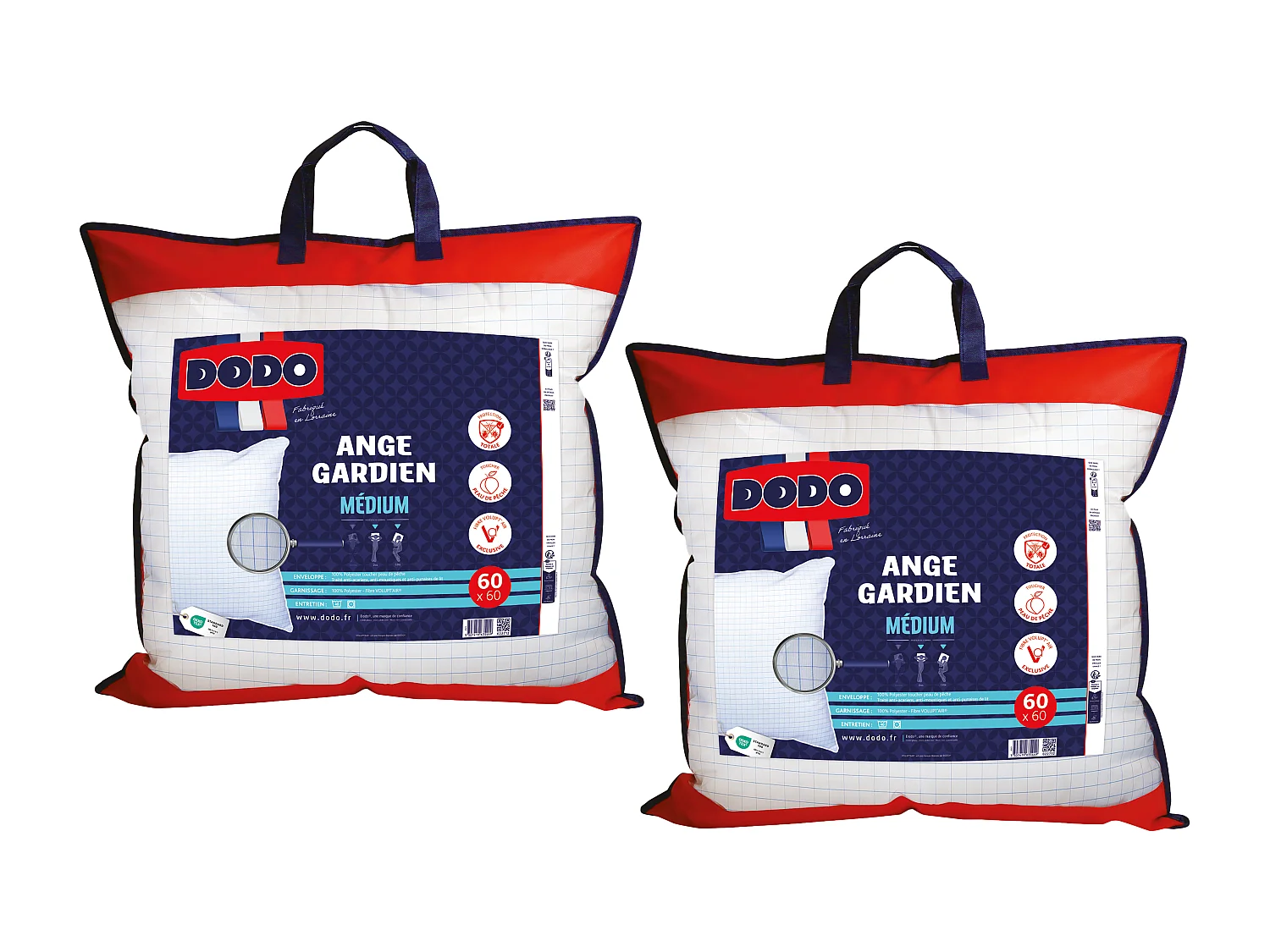 Pakke DODO dyne 240 x 260 cm + 2 puder 60 x 60 cm - Total beskyttelse mod husstøvmider - ANGE GARDIEN