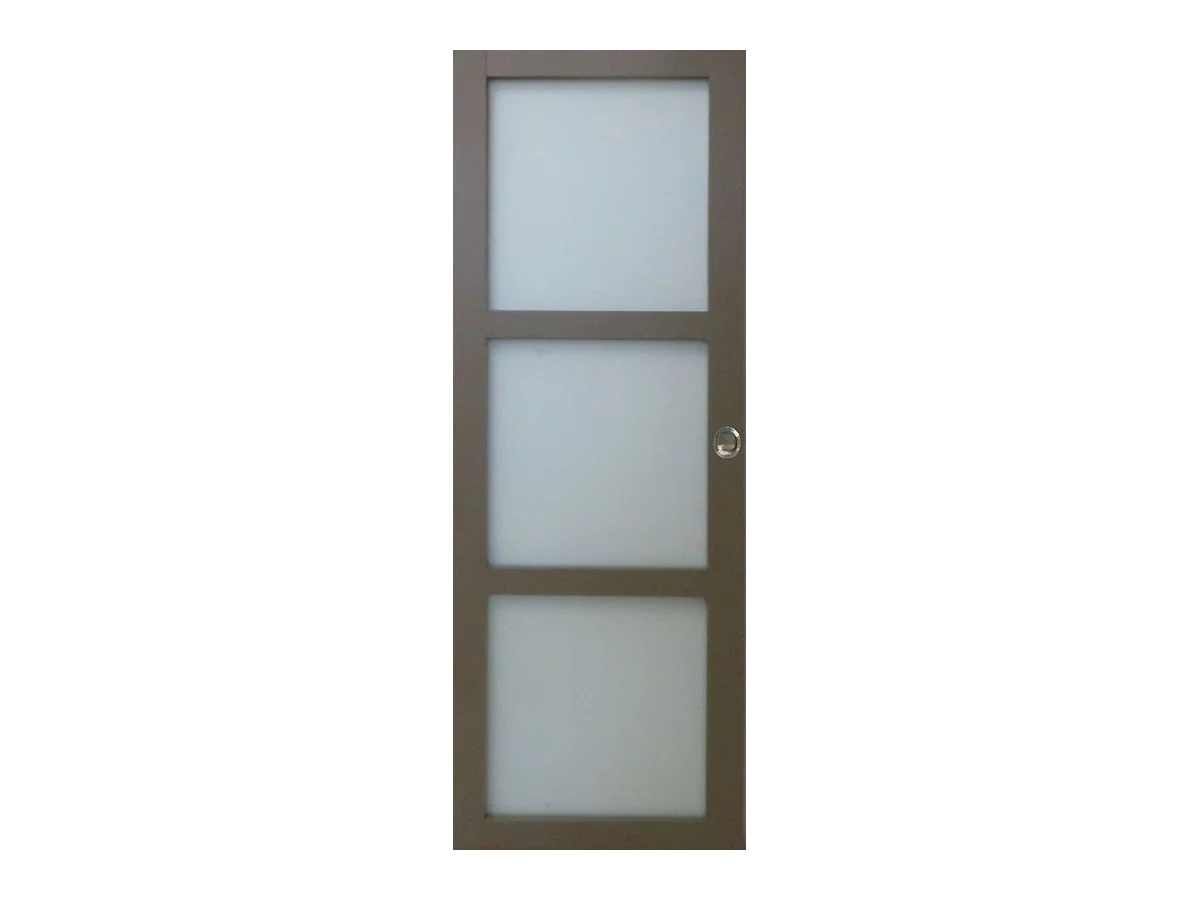 Porte Coulissante Marron Ral7006 Vitrée H204 X L73 Et 2 Coquilles Gd Menuiseries