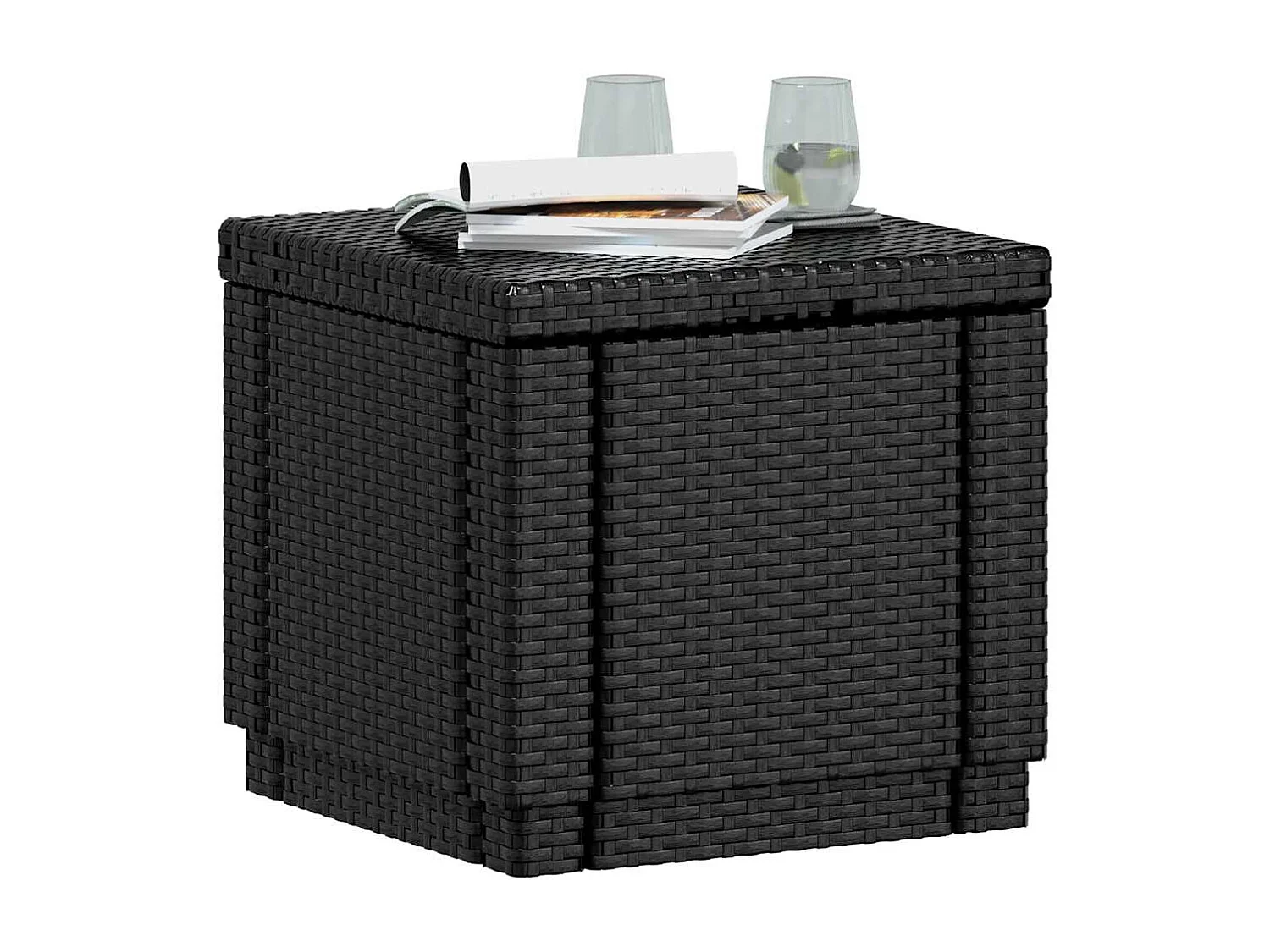 Hocker mit Stauraum Cube Graphitgrau 213816