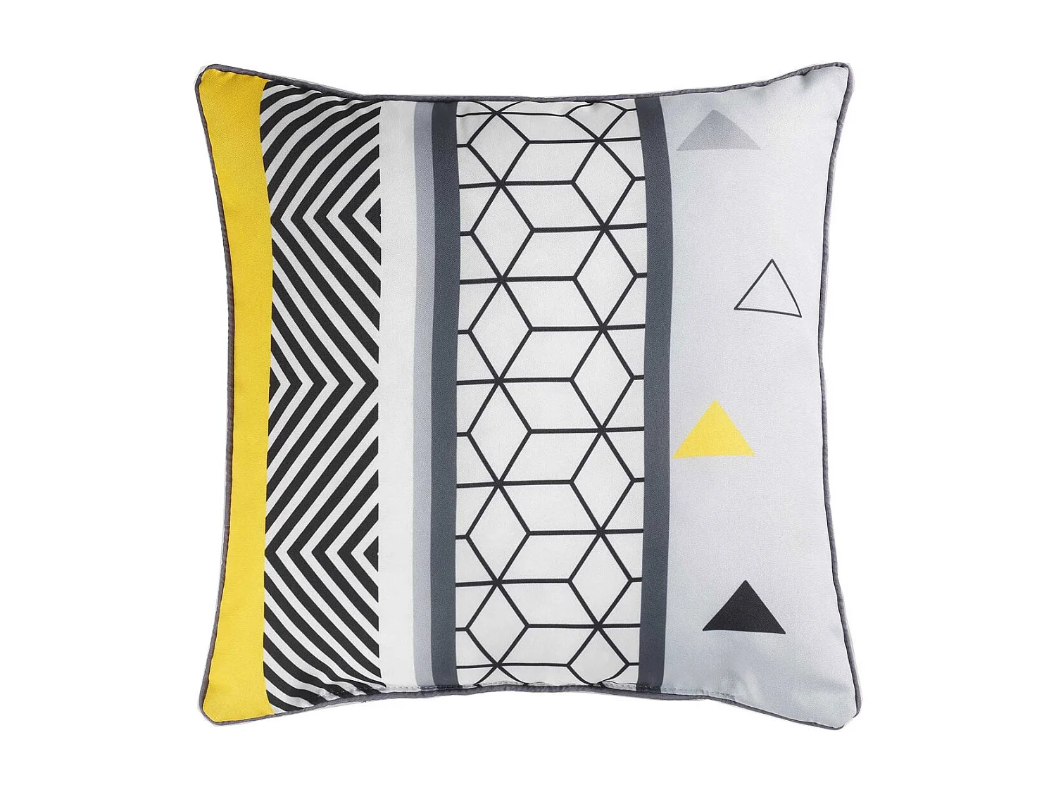 Coussin Déco "Yellow Mix" 40x40cm Multicolore