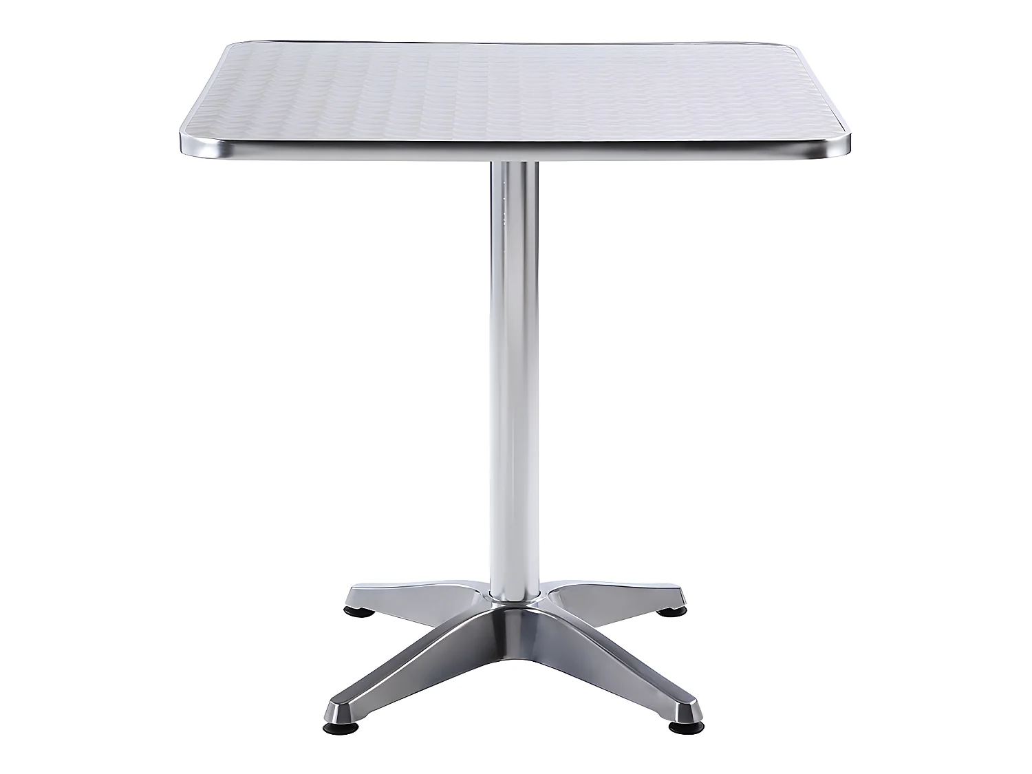 Comedor de jardín de aluminio y resina trenzada: 1 mesa cuadrada y 2 sillones - Negro - FIZZ