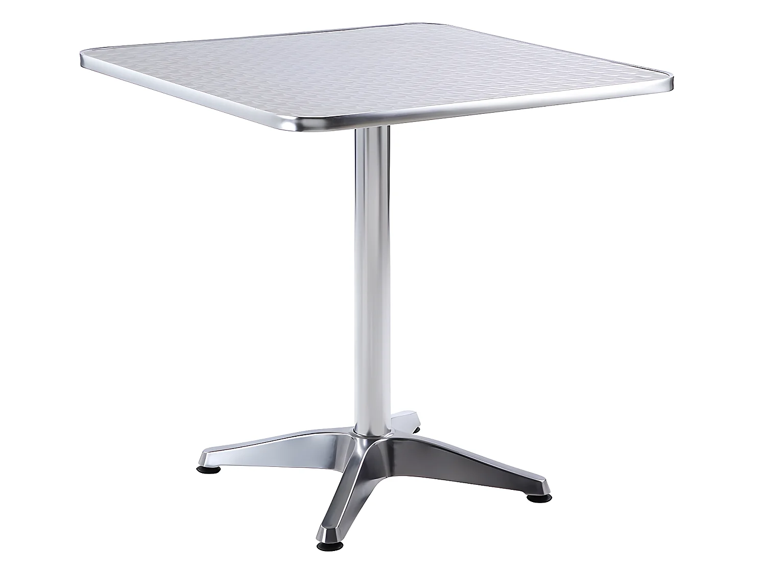 Comedor de jardín de aluminio y resina trenzada: 1 mesa cuadrada y 2 sillones - Negro - FIZZ