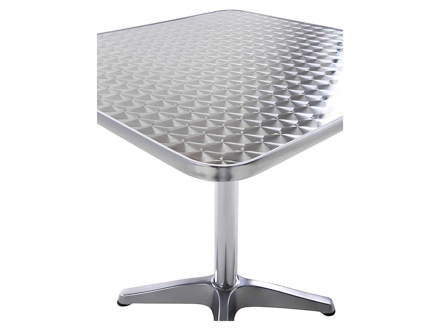 Comedor de jardín de aluminio y resina trenzada: 1 mesa cuadrada y 2 sillones - Negro - FIZZ