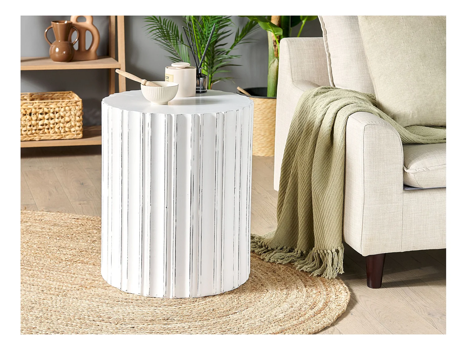 Stolik pomocniczy DEULI Biały