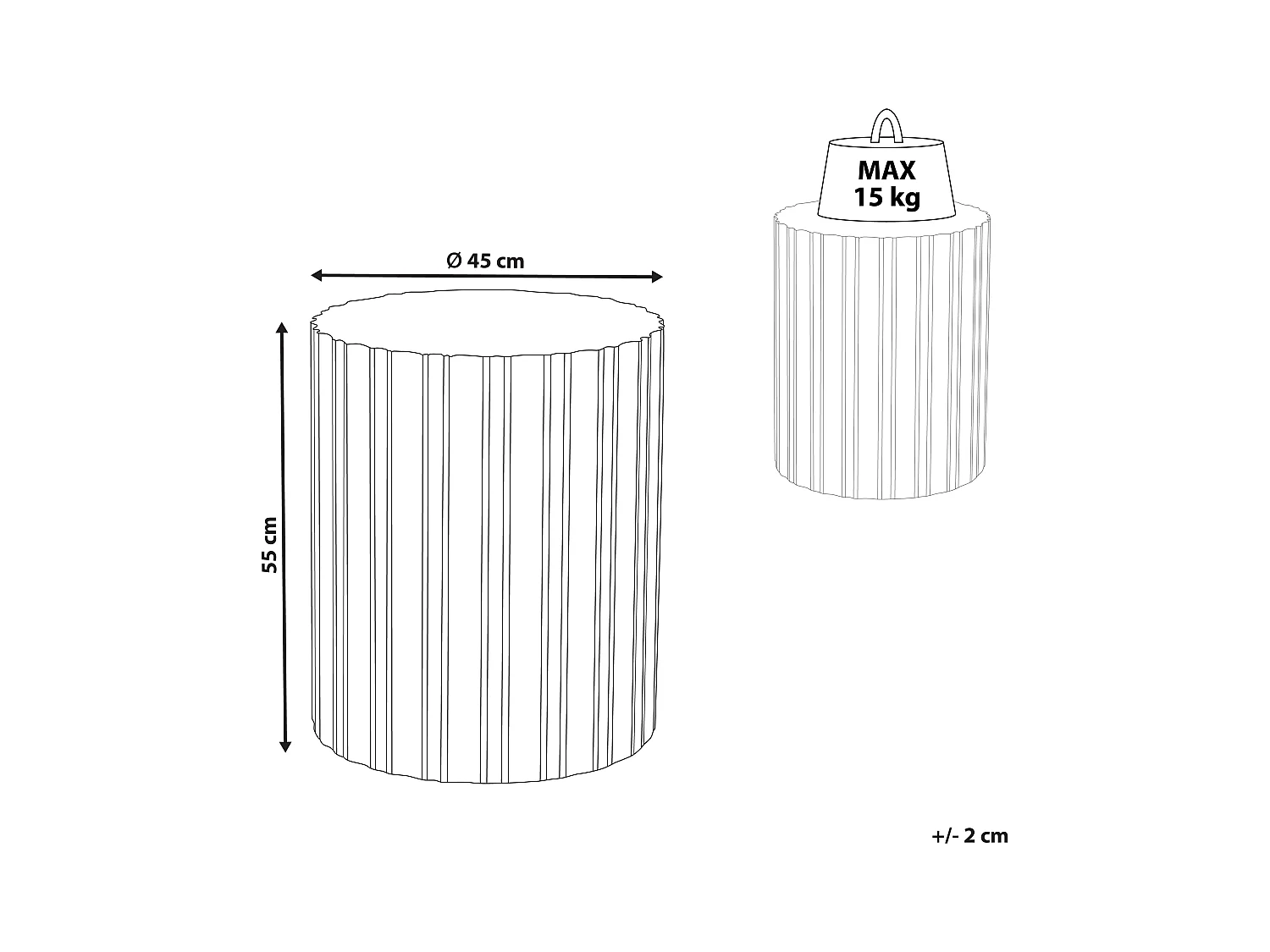 Stolik pomocniczy DEULI Biały