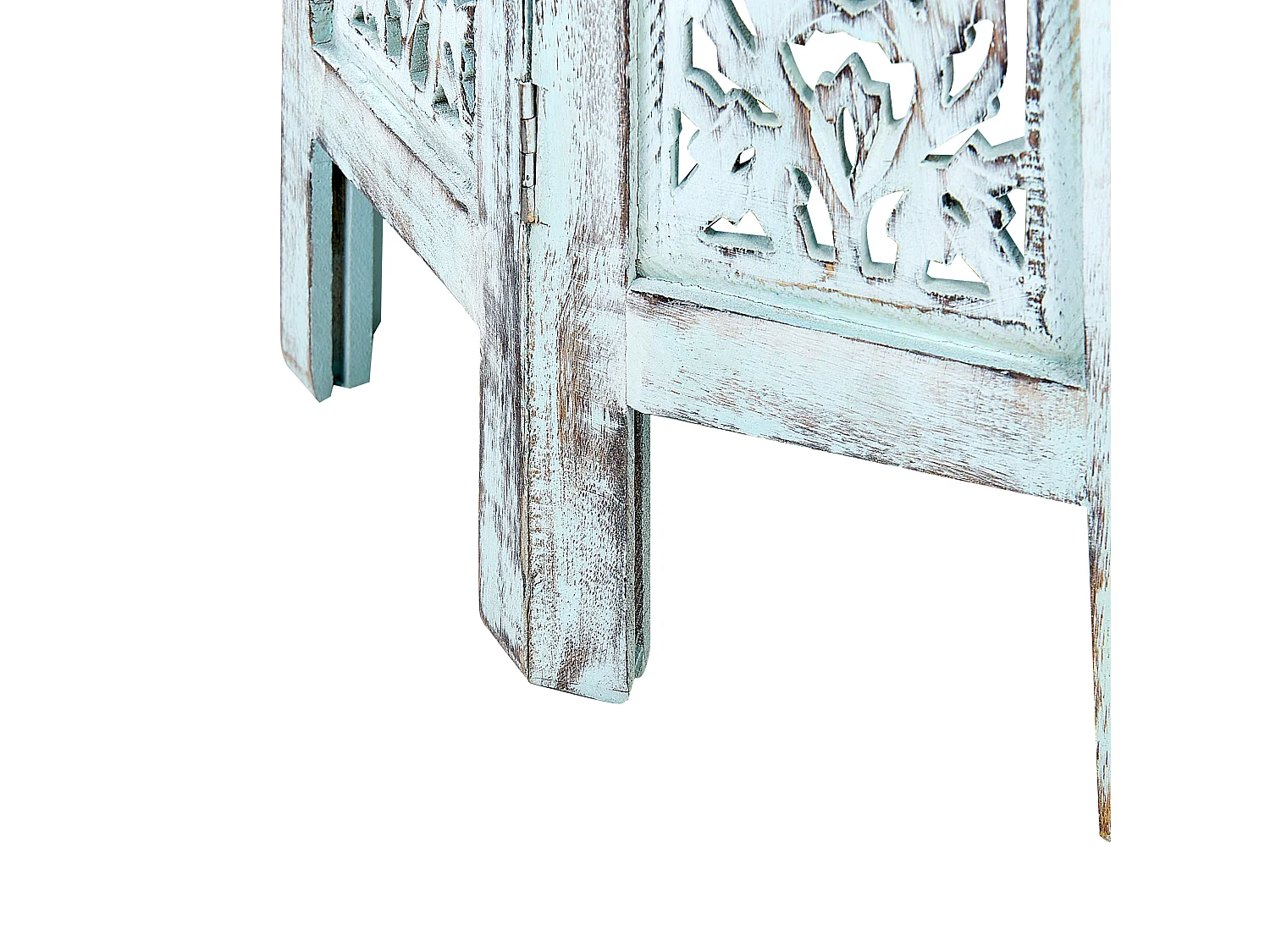 Table d'appoint BORAI Bois de manguier Bleu clair