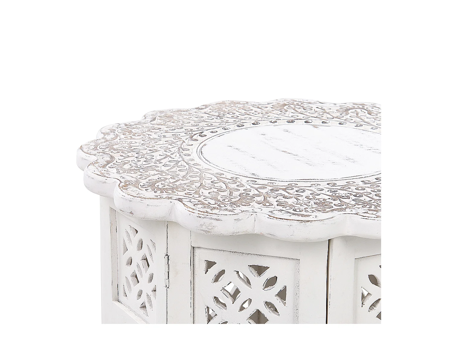 Beistelltisch BADHI Mango Holz Weiss