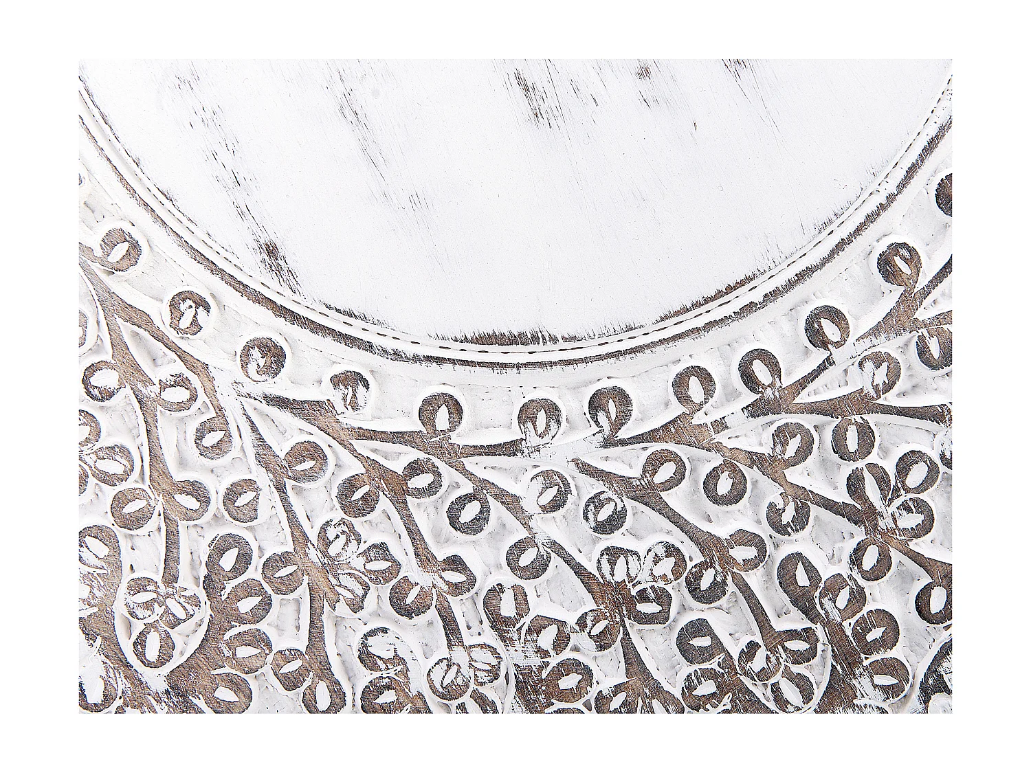 Table d'appoint BADHI Bois de manguier Blanc