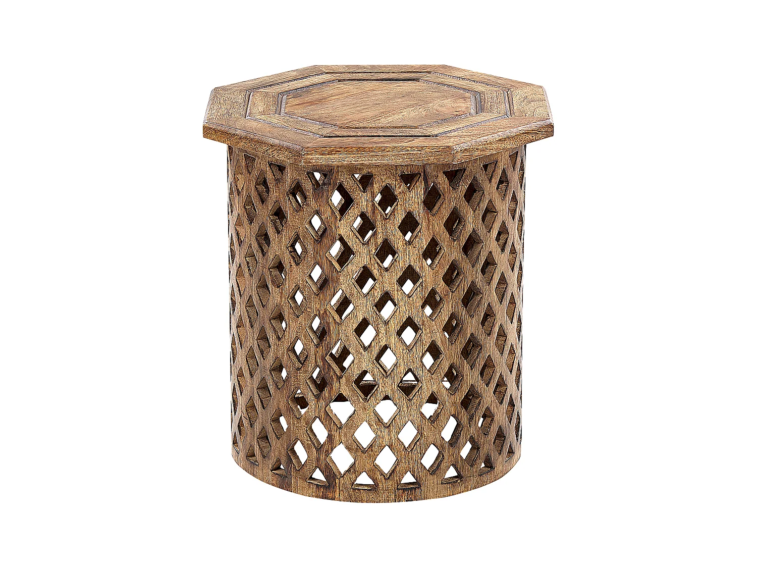 Bijzettafel KHANPUR Mangohout Bruin