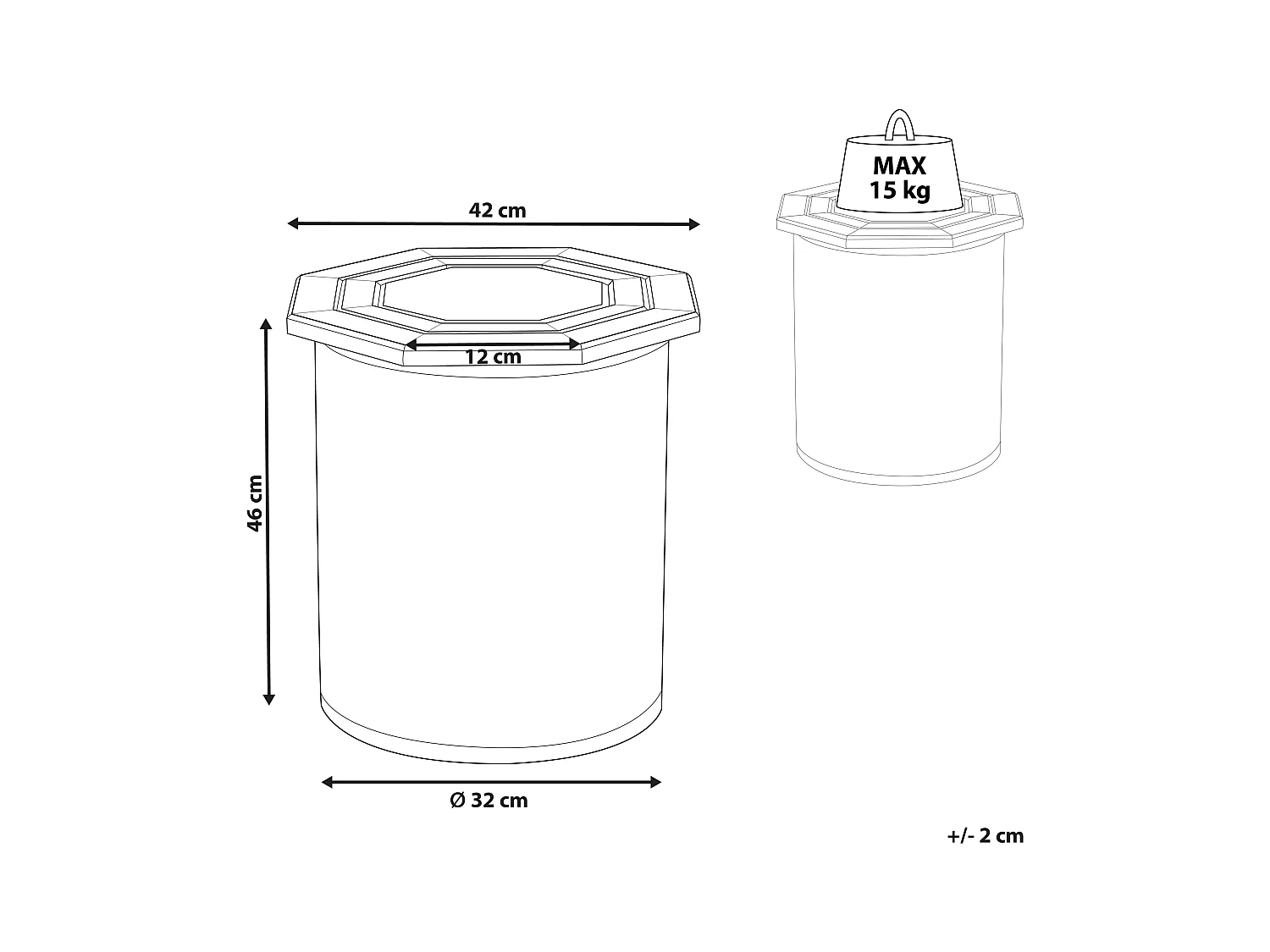 Bijzettafel KHANPUR Mangohout Bruin
