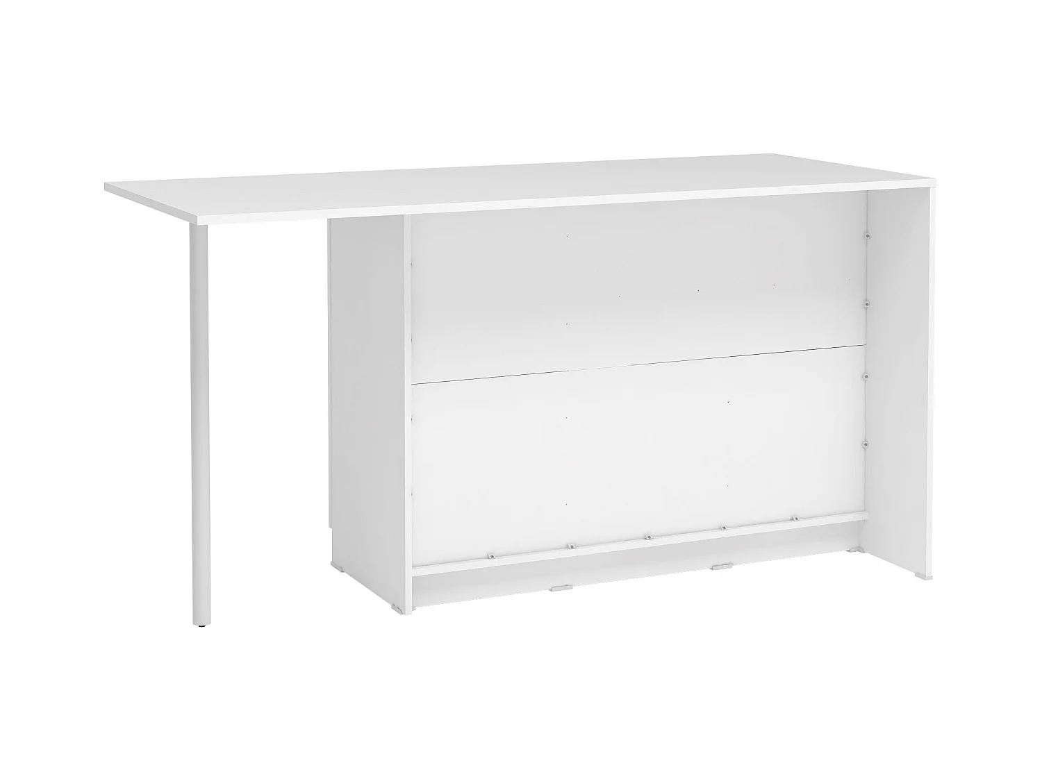 Ilha central de cozinha com 2 portas, 1 gaveta e 2 nichos, branco - TUNORI