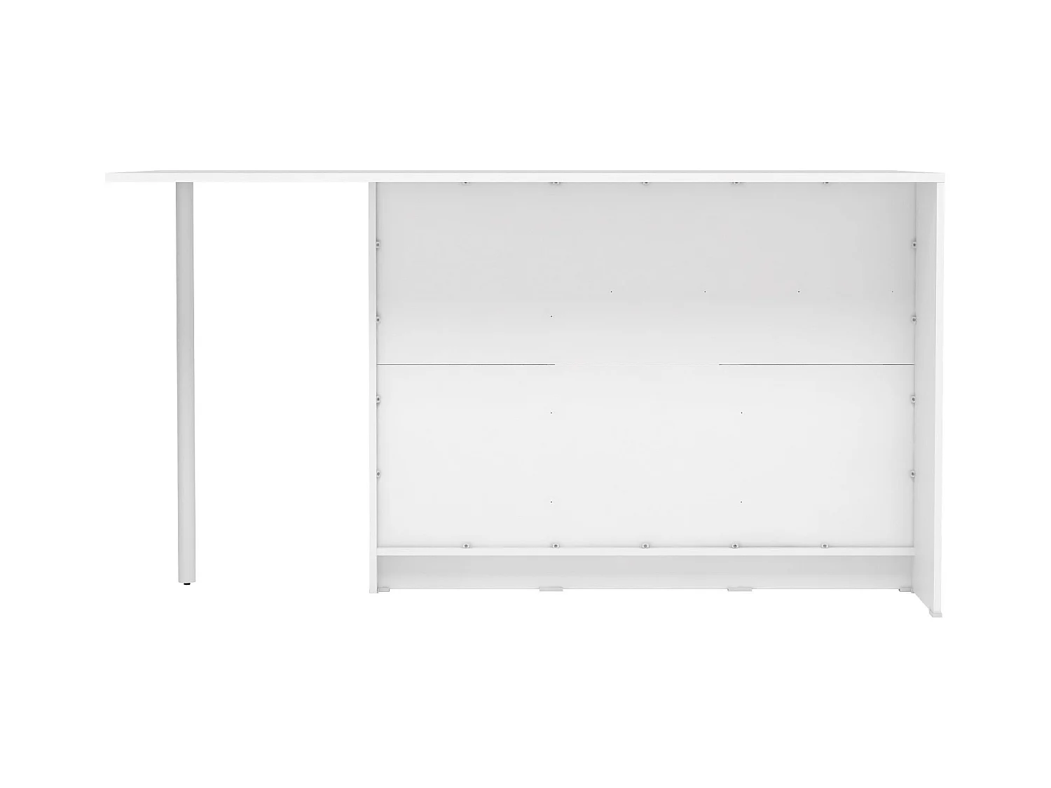 Ilha central de cozinha com 2 portas, 1 gaveta e 2 nichos, branco - TUNORI