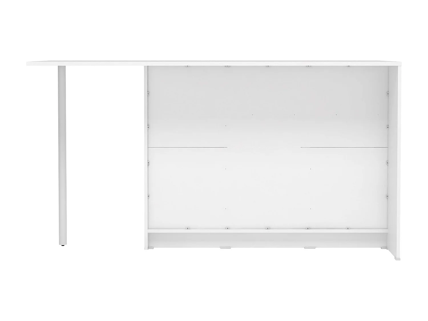 Ilot central de cuisine avec 2 portes, 1 tiroir et 2 niches - Blanc - TUNORI