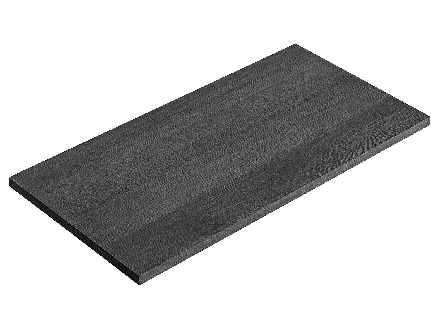 Hengende servantmøbel i stripet hvit med plate - 60 cm - LATOMA