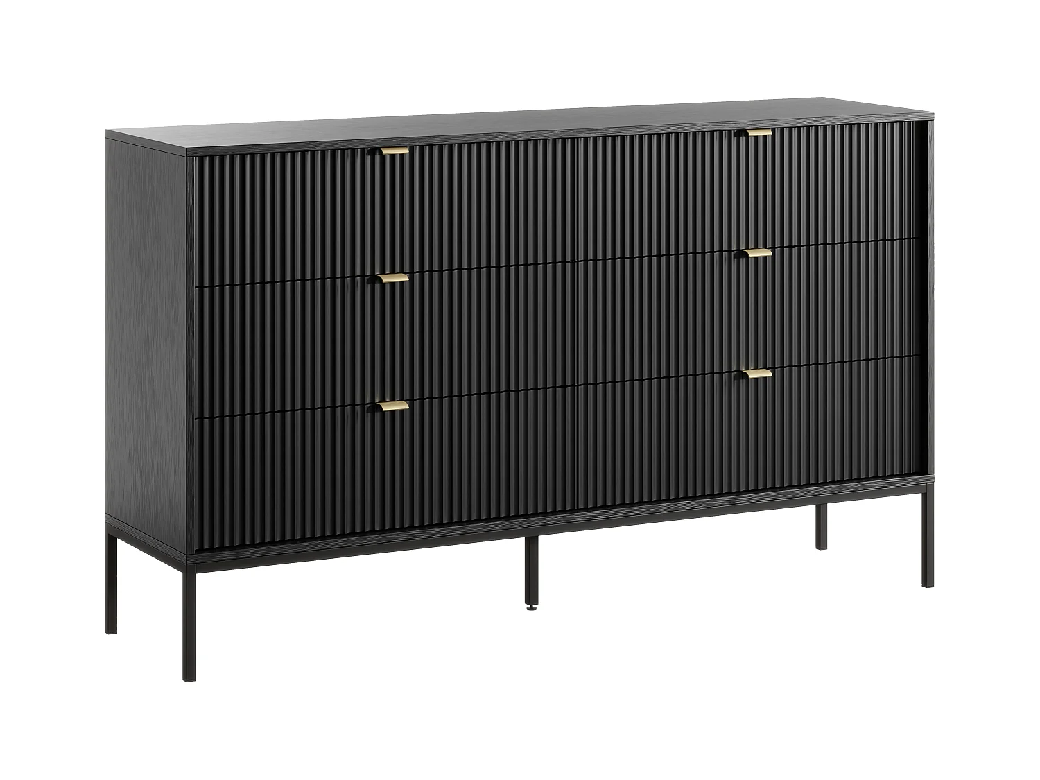Comò 6 cassetti Nero - LIOUBA di Pascal Morabito