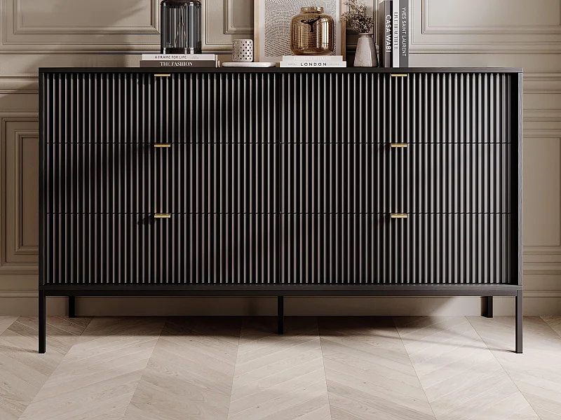Commode 6 tiroirs - Noir - LIOUBA de Pascal Morabito