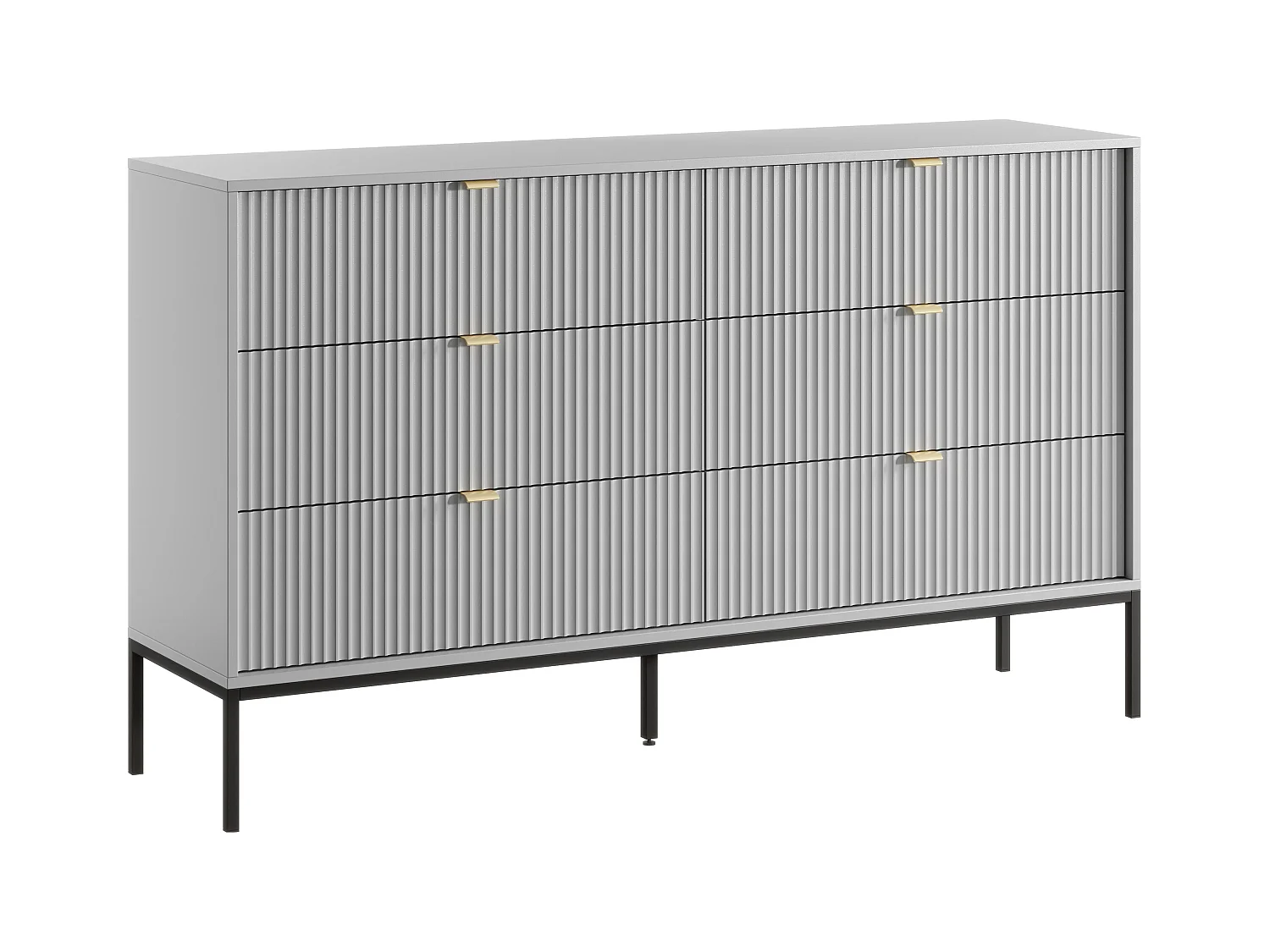 Komoda 6 szuflad - Szary - LIOUBA marki Pascal Morabito