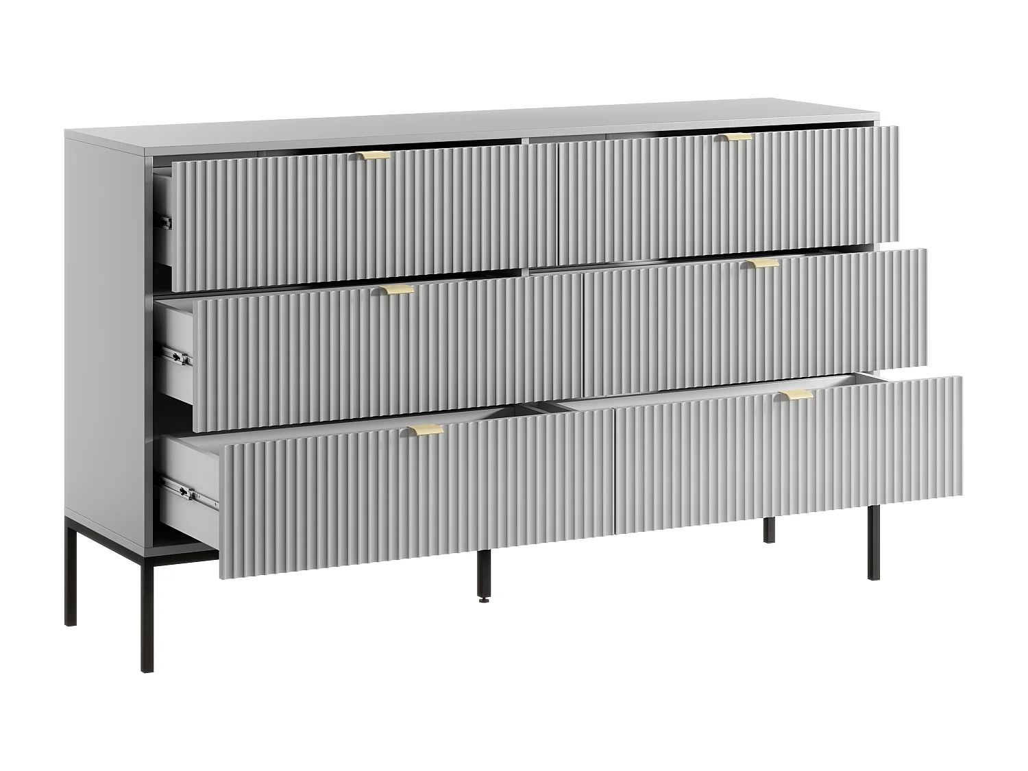 Commode 6 tiroirs - Gris - LIOUBA de Pascal Morabito