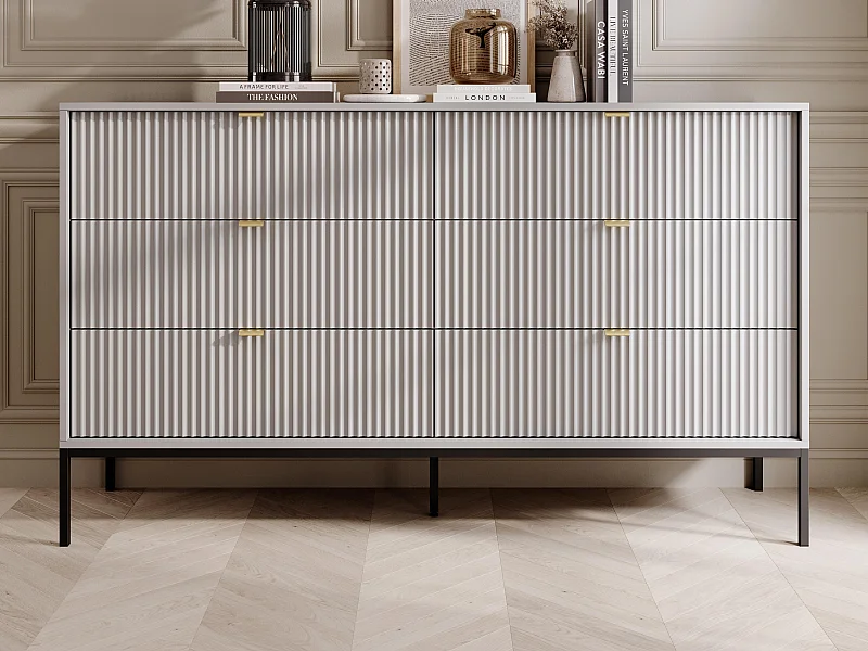 Commode 6 tiroirs - Gris - LIOUBA de Pascal Morabito