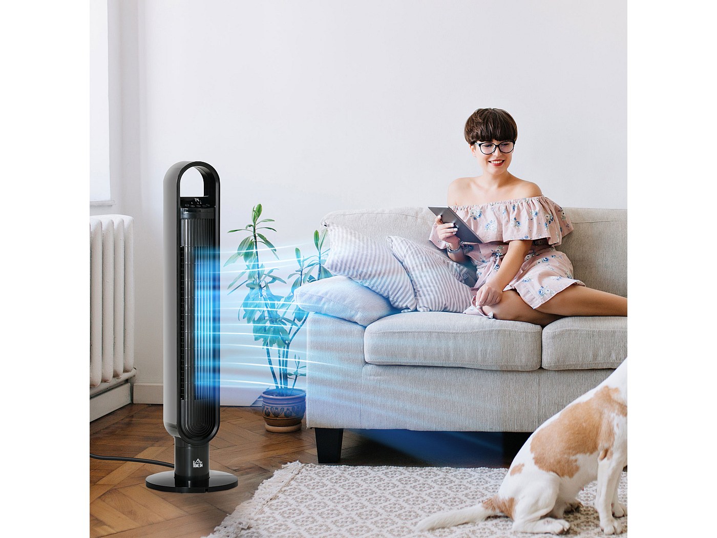 Ventilateur Sur Colonne Silvercrest - 76 Cm, 3 Vitesses, Oscillation, Minuterie, Faible Bruit, 50W, Neuf