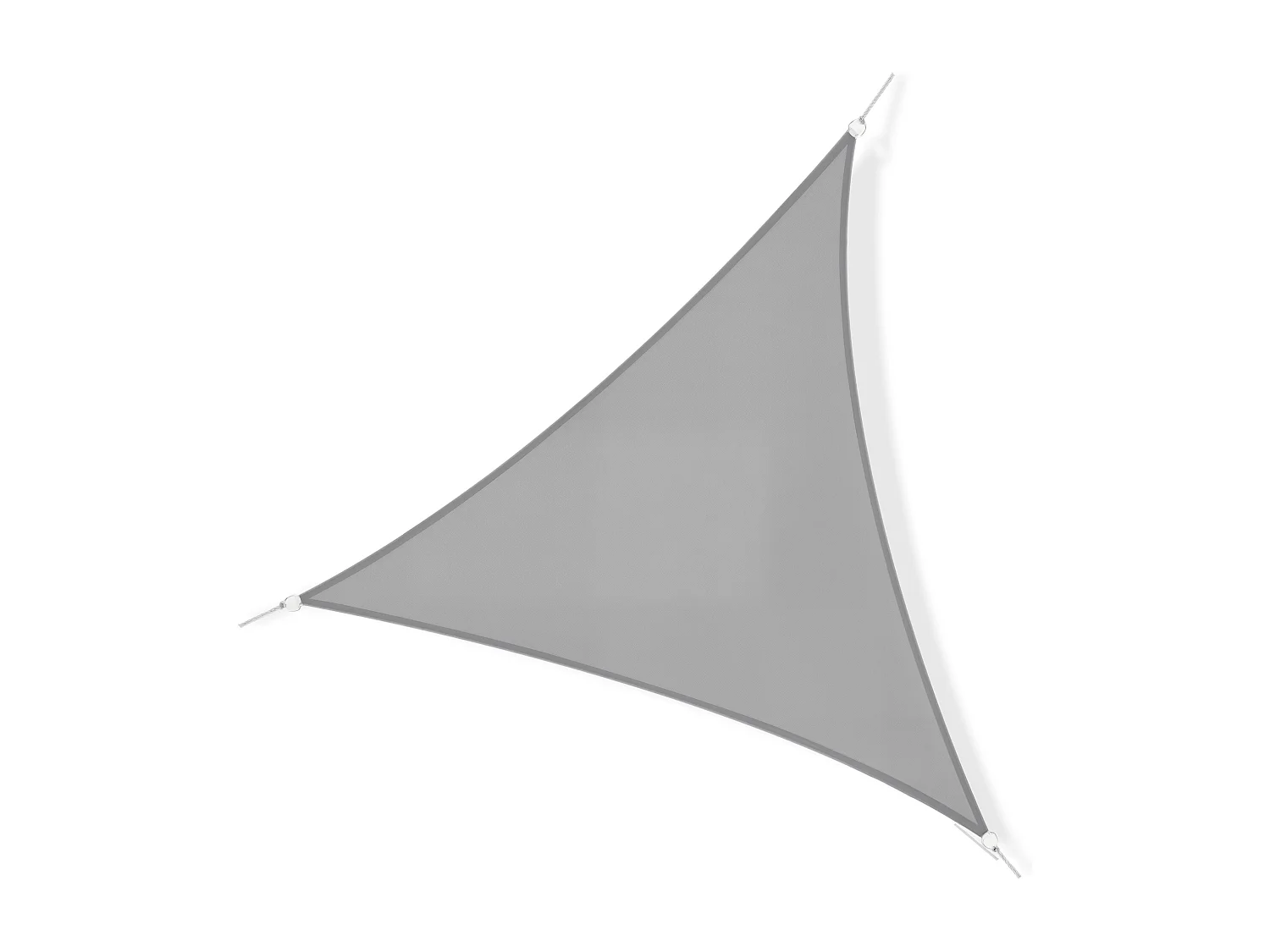 Voile d'ombrage triangulaire grande taille 6 x 6 x 6 m polyester imperméabilisé haute densité 160 g/m² gris clair